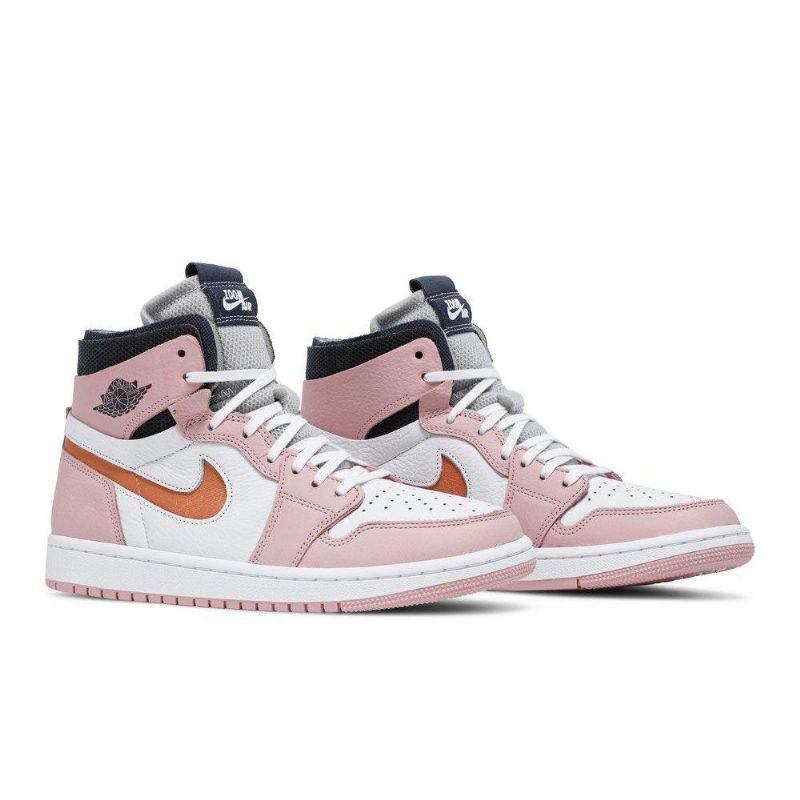 Dámské Boty Air Jordan 1 High Zoom Růžová Bílá Šedá Černá