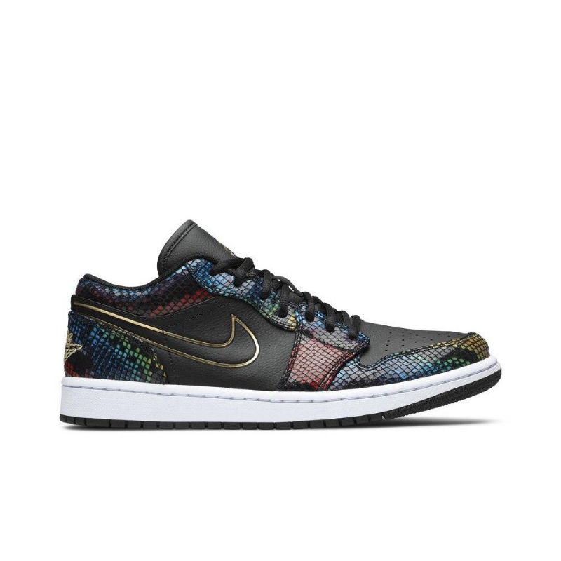 Dámské Boty Air Jordan 1 Low Černá Zlatý Vícebarevná