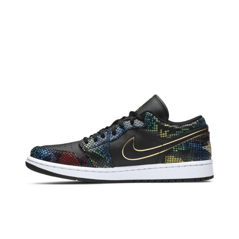 Dámské Boty Air Jordan 1 Low Černá Zlatý Vícebarevná