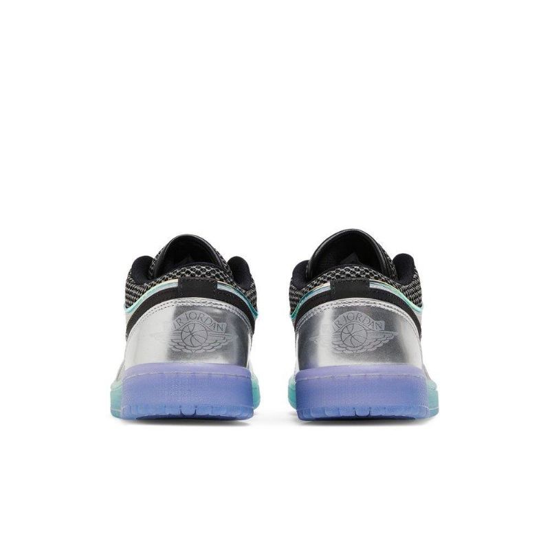 Dámské Boty Air Jordan 1 Low Se Bílý Stříbrný Černá