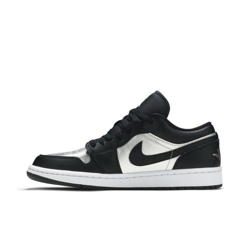 Dámské Boty Air Jordan 1 Low Se Černá Stříbrný Bílý