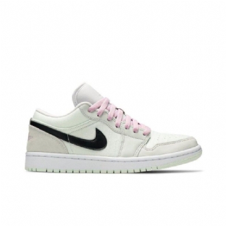 Dámské Boty Air Jordan 1 Low Se Zelená Černá Růžová