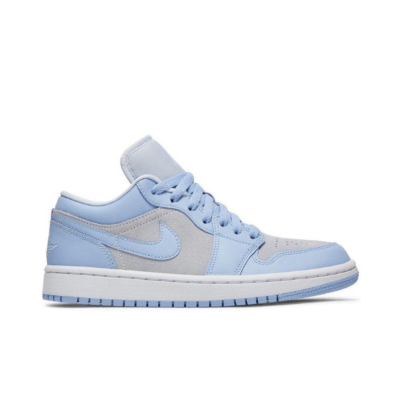 Dámské Boty Air Jordan 1 Low Šedá Stříbrný Modrý