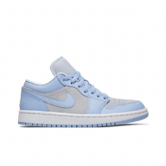 Dámské Boty Air Jordan 1 Low Šedá Stříbrný Modrý