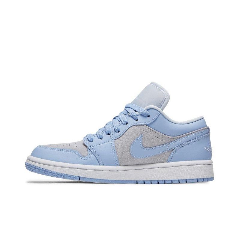 Dámské Boty Air Jordan 1 Low Šedá Stříbrný Modrý