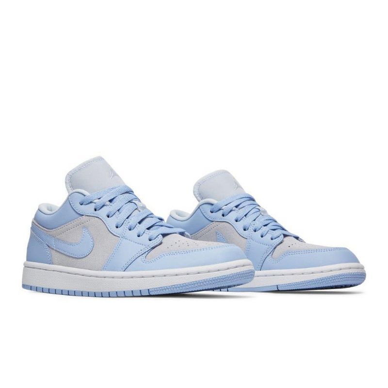 Dámské Boty Air Jordan 1 Low Šedá Stříbrný Modrý