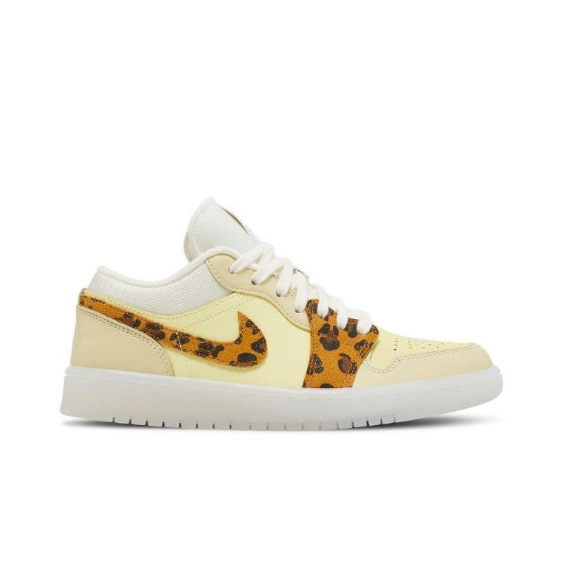 Dámské Boty Air Jordan 1 Low Žlutá Bílý Leopard