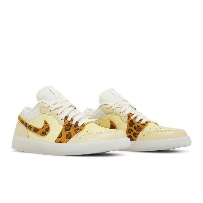 Dámské Boty Air Jordan 1 Low Žlutá Bílý Leopard