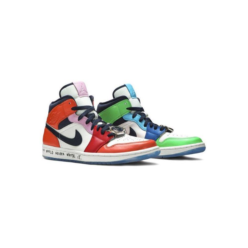 Dámské Boty Air Jordan 1 Melody Ehsani Mid Bílý Vícebarevná