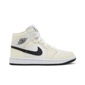 Dámské Boty Air Jordan 1 Mid Béžová Černá Bílý