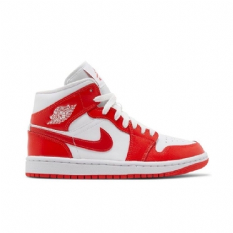 Dámské Boty Air Jordan 1 Mid Bílý Červené