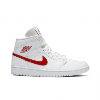 Dámské Boty Air Jordan 1 Mid Bílý Červené