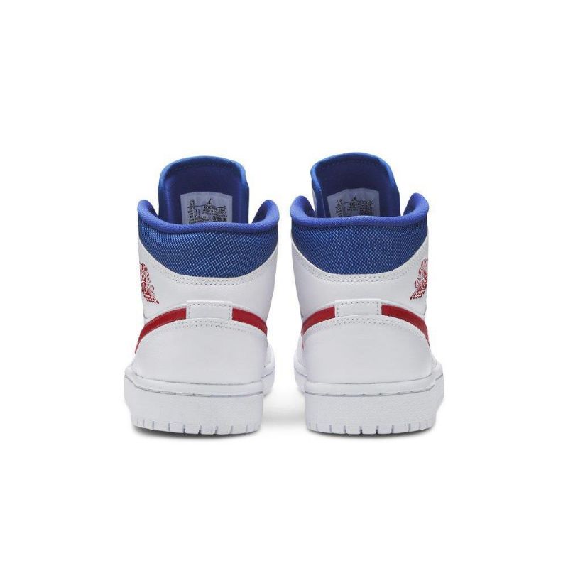 Dámské Boty Air Jordan 1 Mid Bílý Červené Modrý