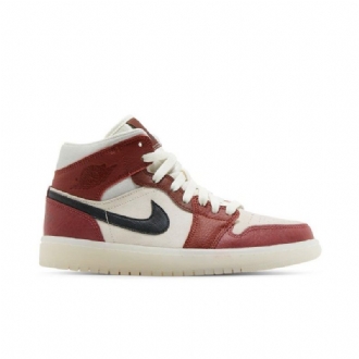 Dámské Boty Air Jordan 1 Mid Bílý Červené Zelená