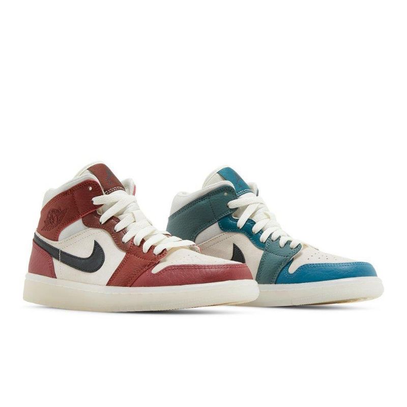 Dámské Boty Air Jordan 1 Mid Bílý Červené Zelená