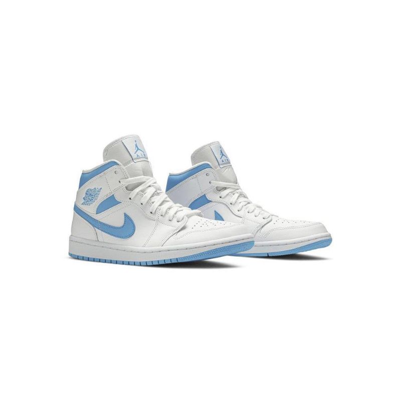Dámské Boty Air Jordan 1 Mid Bílý Modrý