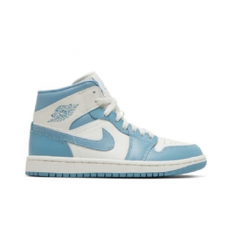 Dámské Boty Air Jordan 1 Mid Bílý Modrý