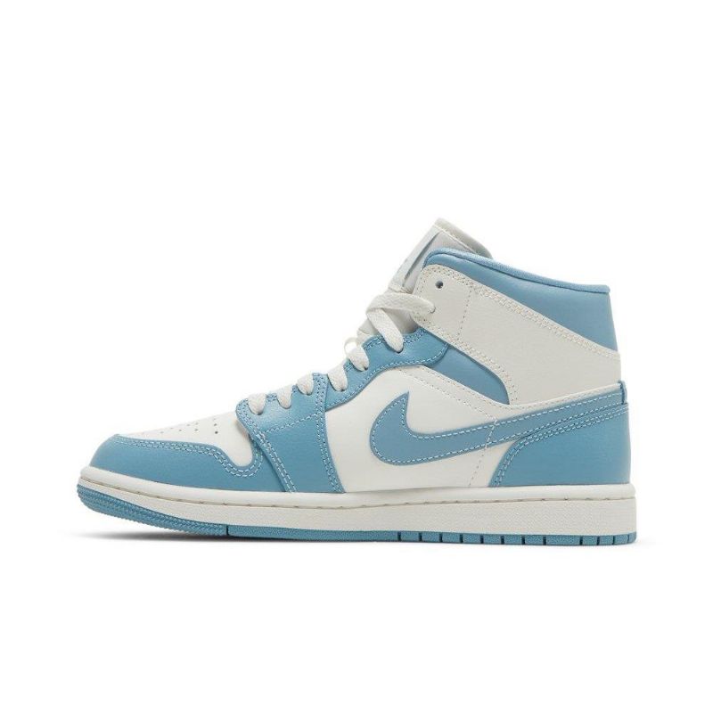 Dámské Boty Air Jordan 1 Mid Bílý Modrý