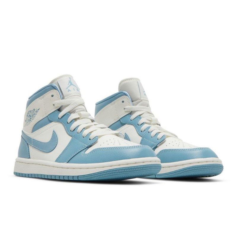 Dámské Boty Air Jordan 1 Mid Bílý Modrý