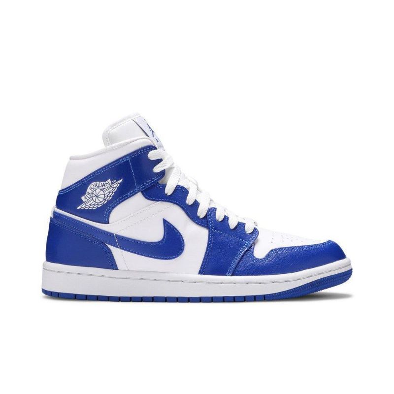 Dámské Boty Air Jordan 1 Mid Bílý Modrý