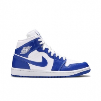 Dámské Boty Air Jordan 1 Mid Bílý Modrý