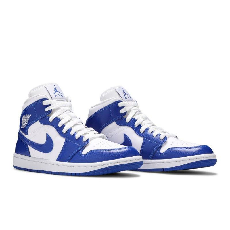 Dámské Boty Air Jordan 1 Mid Bílý Modrý