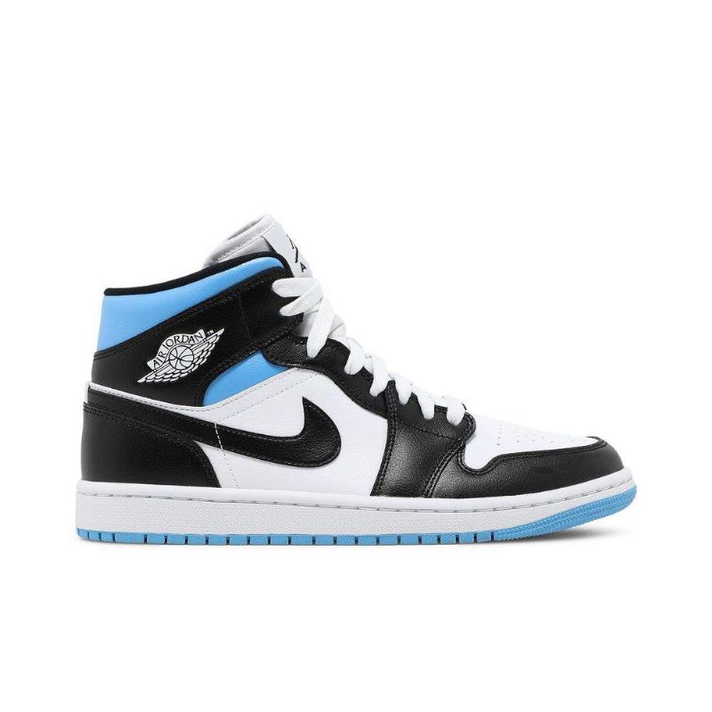 Dámské Boty Air Jordan 1 Mid Bílý Modrý Černá