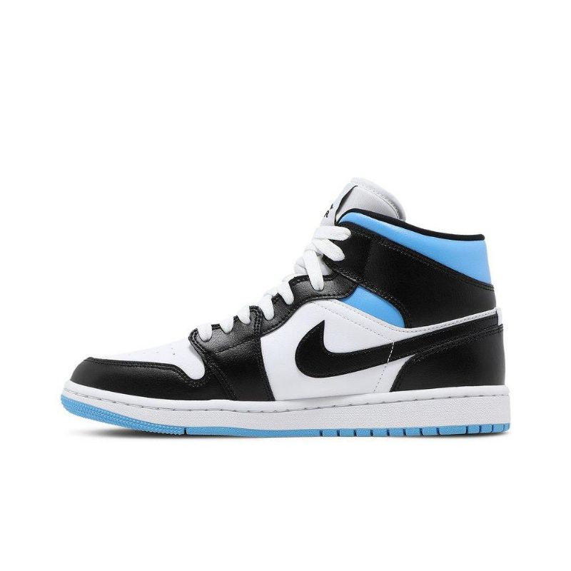 Dámské Boty Air Jordan 1 Mid Bílý Modrý Černá