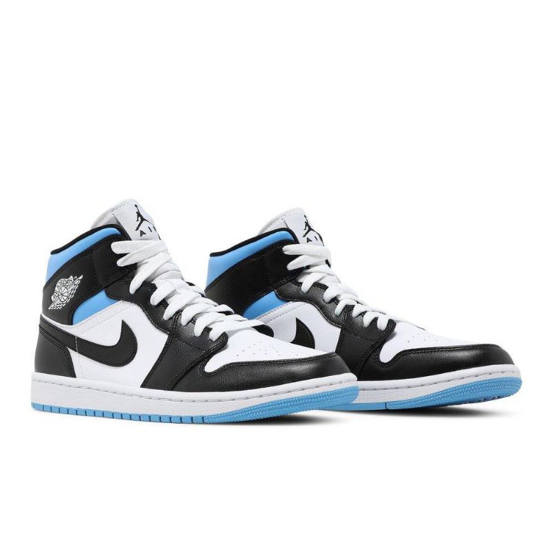 Dámské Boty Air Jordan 1 Mid Bílý Modrý Černá