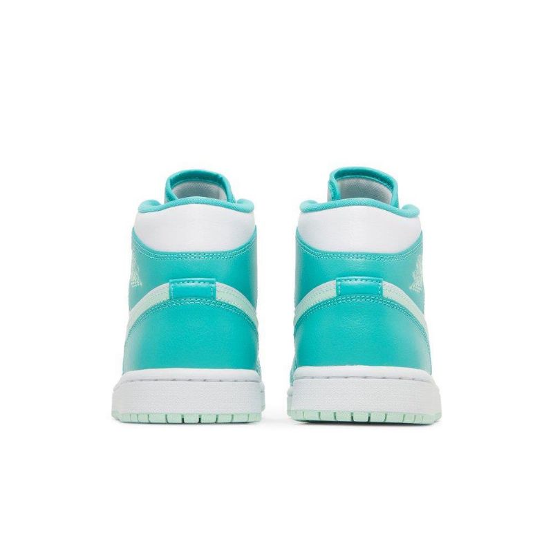 Dámské Boty Air Jordan 1 Mid Bílý Modrý Zelená
