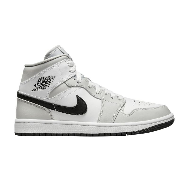Dámské Boty Air Jordan 1 Mid Bílý Šedá Černá