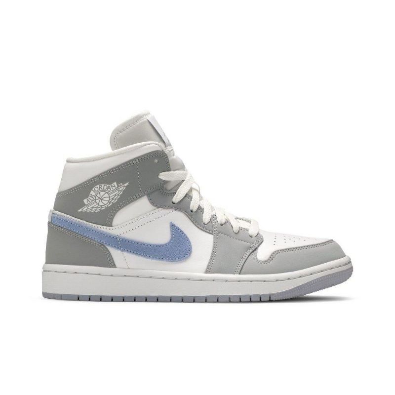 Dámské Boty Air Jordan 1 Mid Bílý Šedá Modrý