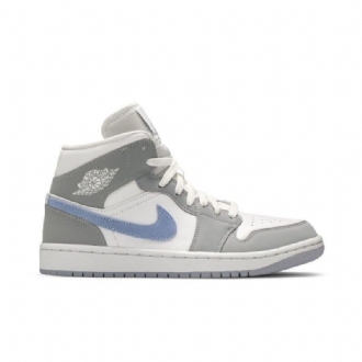 Dámské Boty Air Jordan 1 Mid Bílý Šedá Modrý
