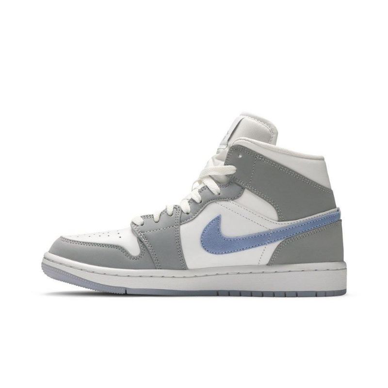 Dámské Boty Air Jordan 1 Mid Bílý Šedá Modrý