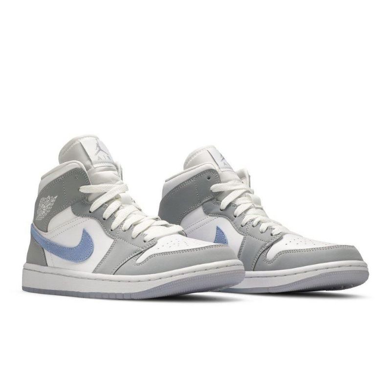 Dámské Boty Air Jordan 1 Mid Bílý Šedá Modrý