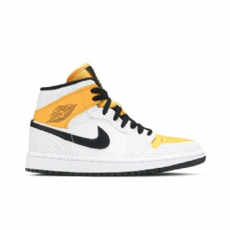Dámské Boty Air Jordan 1 Mid Bílý Zlatý Černá
