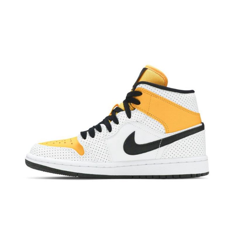 Dámské Boty Air Jordan 1 Mid Bílý Zlatý Černá