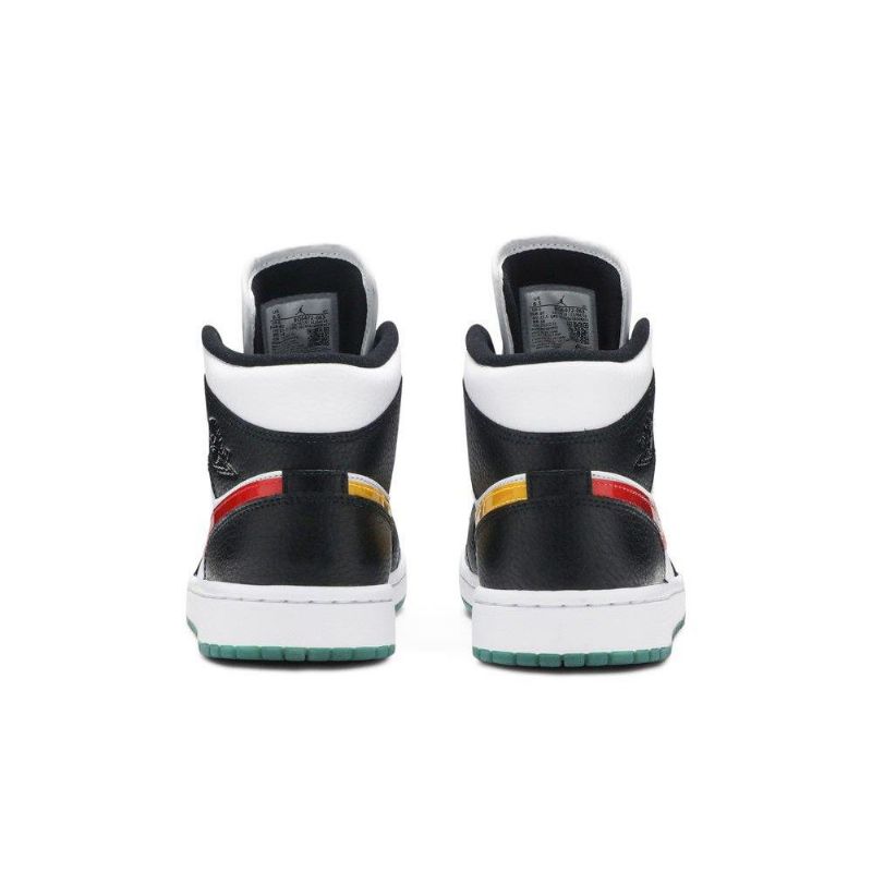 Dámské Boty Air Jordan 1 Mid Černá Bílá Červená Zelená