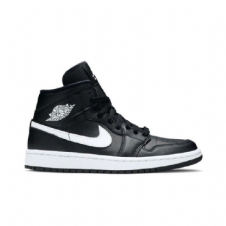 Dámské Boty Air Jordan 1 Mid Černá Bílý