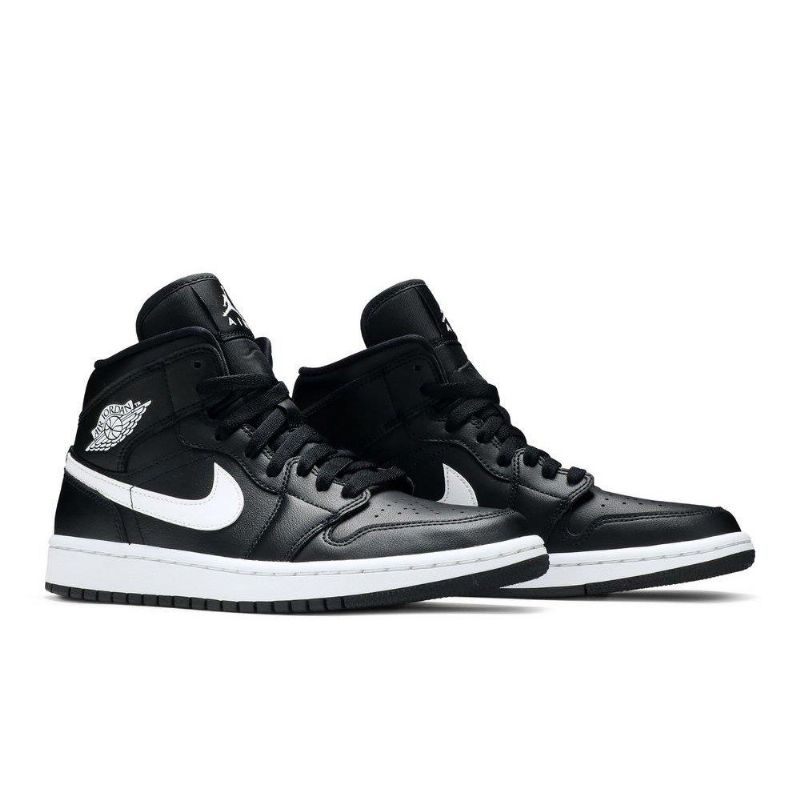 Dámské Boty Air Jordan 1 Mid Černá Bílý