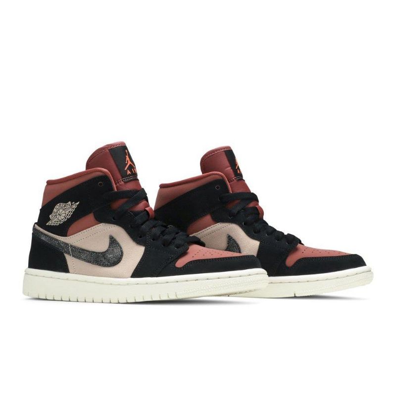 Dámské Boty Air Jordan 1 Mid Černá Bordeaux Béžová
