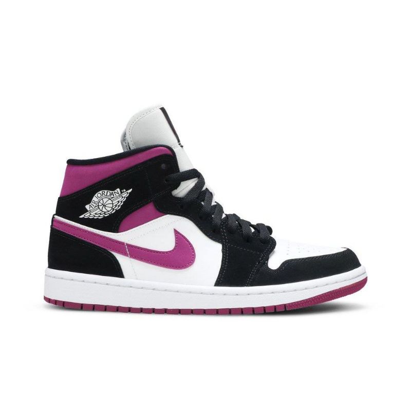 Dámské Boty Air Jordan 1 Mid Černá Nachový Bílý
