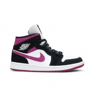 Dámské Boty Air Jordan 1 Mid Černá Nachový Bílý