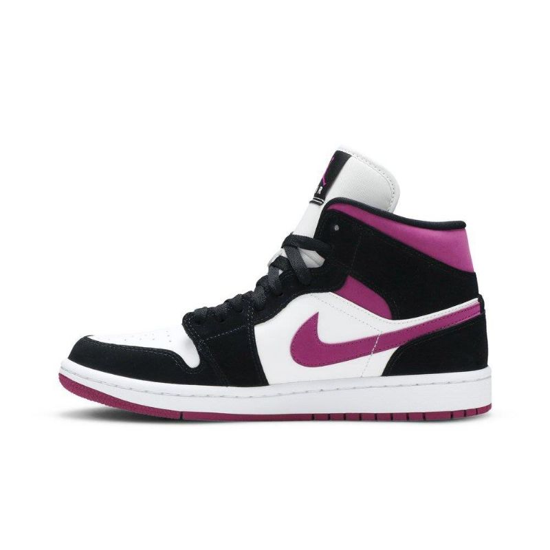 Dámské Boty Air Jordan 1 Mid Černá Nachový Bílý