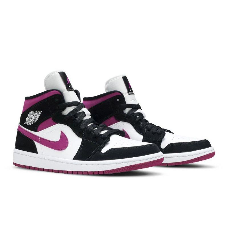 Dámské Boty Air Jordan 1 Mid Černá Nachový Bílý