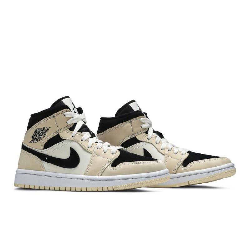 Dámské Boty Air Jordan 1 Mid Khaki Černá Bílý