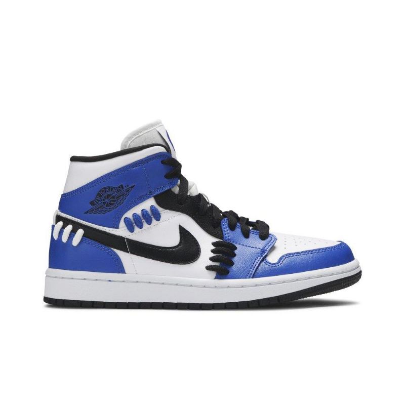 Dámské Boty Air Jordan 1 Mid Modrý Bílý Černá