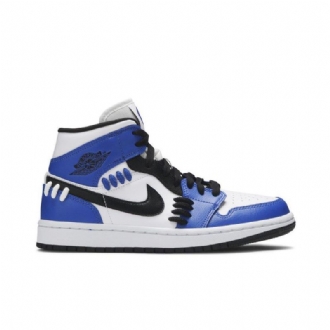 Dámské Boty Air Jordan 1 Mid Modrý Bílý Černá