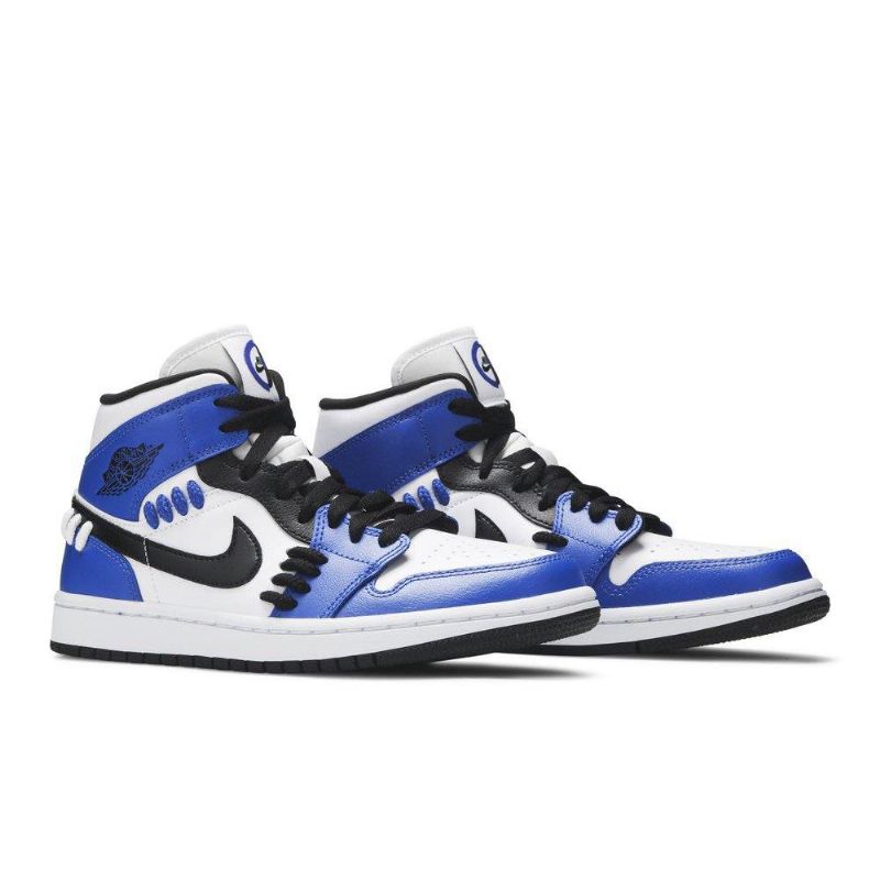 Dámské Boty Air Jordan 1 Mid Modrý Bílý Černá