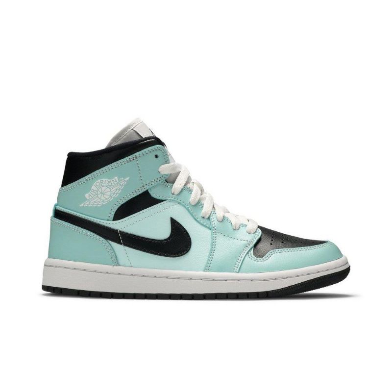 Dámské Boty Air Jordan 1 Mid Modrý Černá Bílý